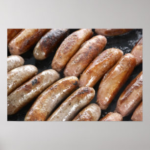 Suasages op Barbeque Poster