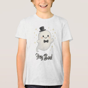 Suave cartoon Hey Boo spook Halloween Tri-Blend Shirt