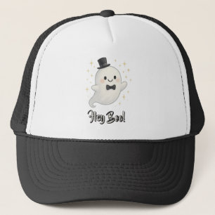 Suave cartoon Hey Boo spook Halloween Trucker Pet