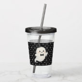 Suave cartoon spook Halloween Acryl Drinkbeker (Achterkant)