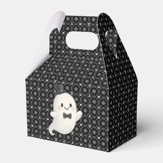 Suave cartoon spook Halloween Bedankdoosjes (Voorkant Zijde)