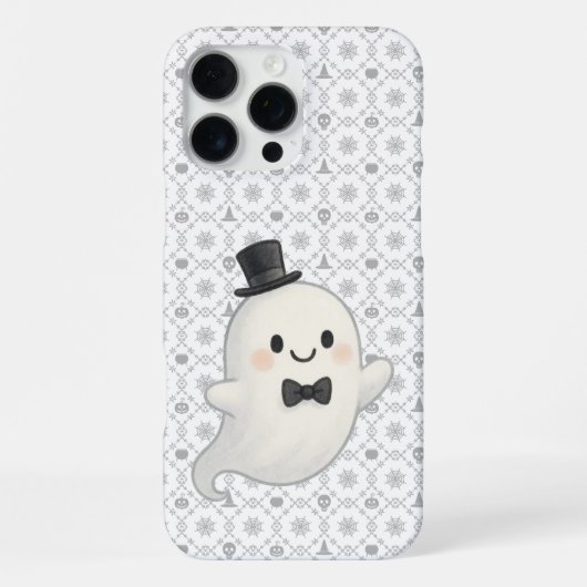 Suave cartoon spook Halloween iPhone Hoesje (Achterkant)