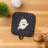 Suave cartoon spook Halloween Pannenlap (Top down)