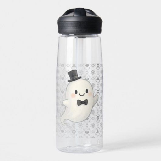 Suave cartoon spook Halloween Waterfles (Voorkant)