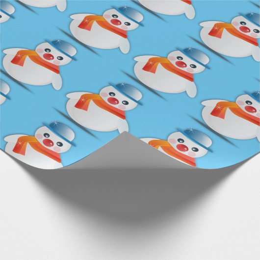 Suave Snowman Cadeaupapier (Hoek)