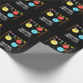 Sub Atomic Party-cles Funny Science Pun Dark BG Cadeaupapier (Hoek)