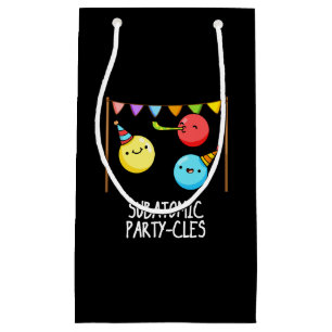 Sub Atomic Party-cles Funny Science Pun Dark BG Klein Cadeauzakje
