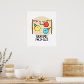 Sub Atomic Party-cles Funny Science Pun Poster (Keuken)