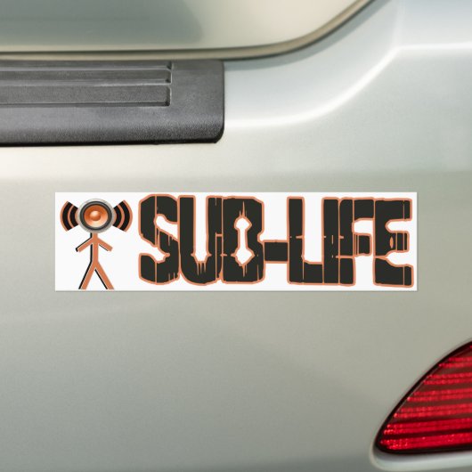SUB BUMPERSTICKER (Op auto)
