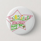 SUB-leraar Ronde Button 5,7 Cm (Voorkant)