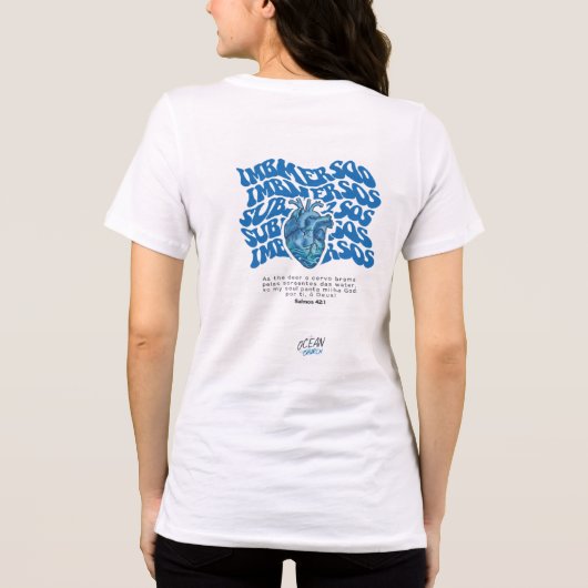 Sub Mer SOS Typografisch T-Shirt | Minimaal Abstra (Achterkant)
