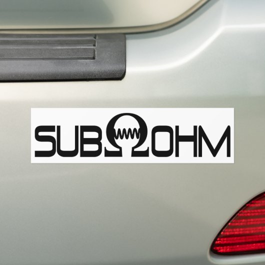 Sub Ohm Bumpersticker (Op auto)