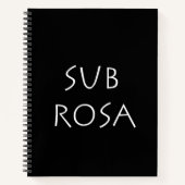 Sub Rosa Notitieboek (Voorkant)
