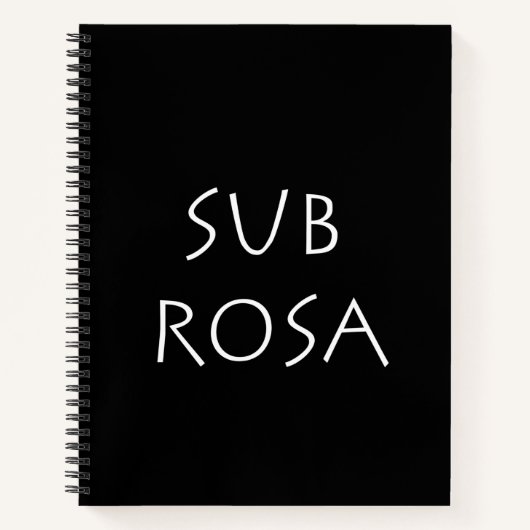 Sub Rosa Notitieboek (Voorkant)