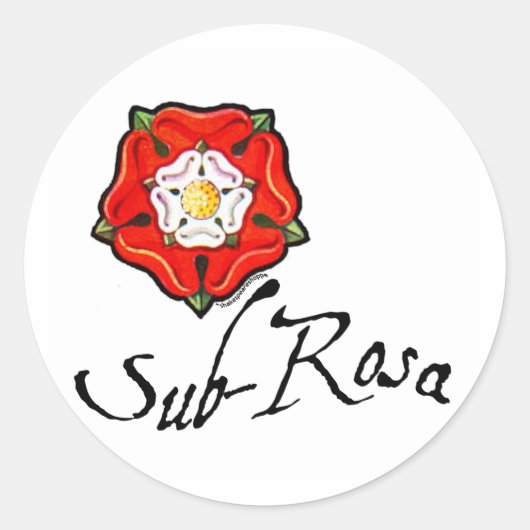 Sub Rosa Ronde Sticker (Voorkant)