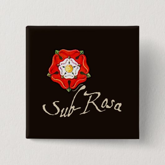 Sub Rosa Vierkante Button 5,1 Cm (Voorkant)