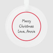 Sub-sandwich en aardappelchips met kerst ornament (achterkant)