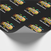 Sub Sandwich Funny Food Pun Dark BG Cadeaupapier (Hoek)