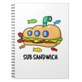 Sub Sandwich Funny Food Pun Notitieboek (Voorkant)