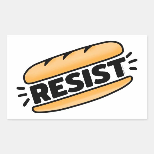 Sub Sandwich verzet zich tegen fascisme Rechthoekige Sticker (Voorkant)