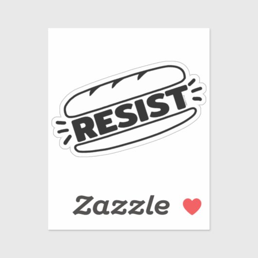 Sub Sandwich verzet zich tegen fascisme Sticker (Vel)