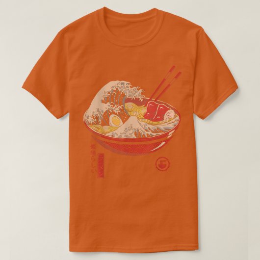 Subarashii Ramen Great Ramen Wave Japans 1549 T-shirt (Design voorkant)