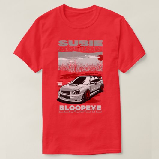 Subaru Impreza Bloopeye White T-shirt (Design voorkant)