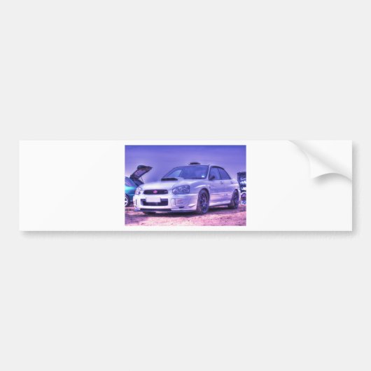 Subaru Impreza WRX STi Spec in het wit Bumpersticker (Voorkant)