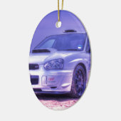 Subaru Impreza WRX STi Spec in het wit Keramisch Ornament (Links)