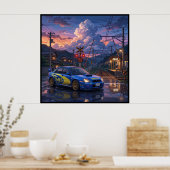 Subaru Impreza WRX STI Toercar Poster (Keuken)