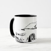 Subaru Impreza WRX Sti Vector Afbeelding Mok (Voorkant links)