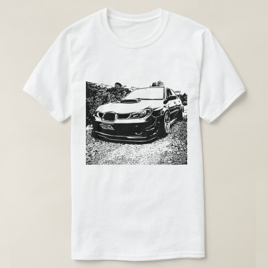 Subaru Impreza WRX Sti Vector Afbeelding T-shirt (Design voorkant)
