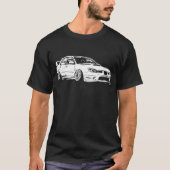 Subaru Impreza WRX Sti Vector Afbeelding T-shirt (Voorkant)
