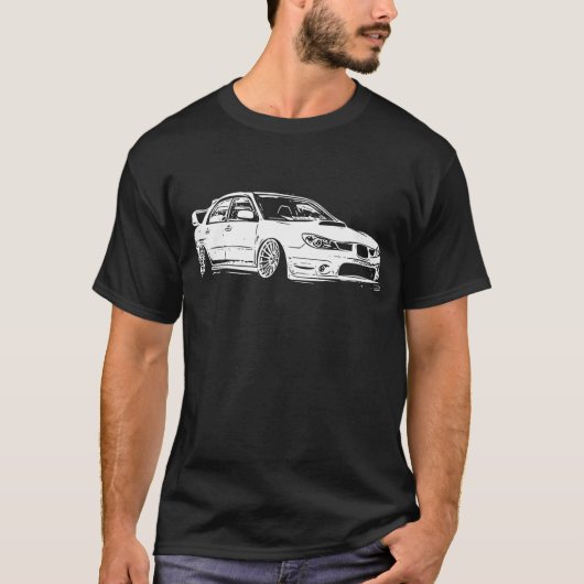 Subaru Impreza WRX Sti Vector Afbeelding T-shirt (Voorkant)