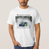 Subaru Rally Drift Omdat Racecar T-shirt (Voorkant)