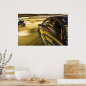 Subaru's race in een ondergrondse parkeergarage poster (Keuken)