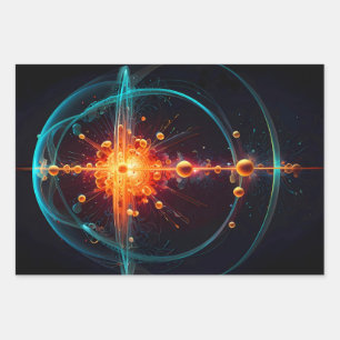 Subatomair neutrondeeltje inpakpapier vel