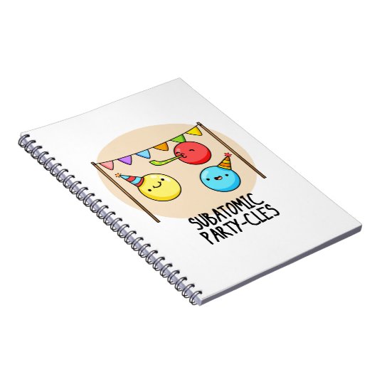 Subatomaire feestdeeltjes Grappige wetenschap grap Notitieboek (Rechterzijde)