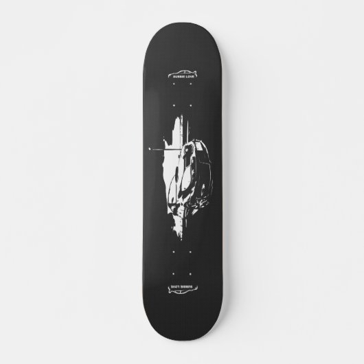 Subbie met Faux-koolstofvezel Skateboard (Voorkant)