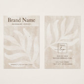 Subcutaan blad ivoor lichtbruin met bruine weergav visitekaartje (Voorkant /achterkant)