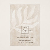 Subcutaan blad ivoor lichtbruin met bruine weergav visitekaartje (Achterkant)