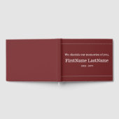 Subduale en minimalistische begrafenisgids gastenboek (Volledig)