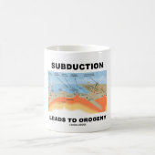 Subductie leidt tot oergenie (geologische Humor) Koffiemok (Center)