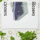 Subductiezone ingebed in (geologische Humor) Theedoek (Gevouwen)