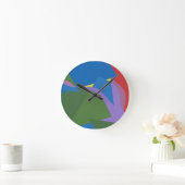Subdued Abstract Composition Round Clock Ronde Klok (Huis)