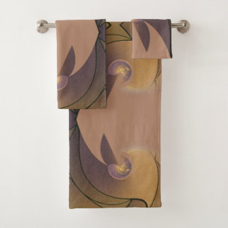 Subdued Earth Tone Designer Towel Bad Handdoek