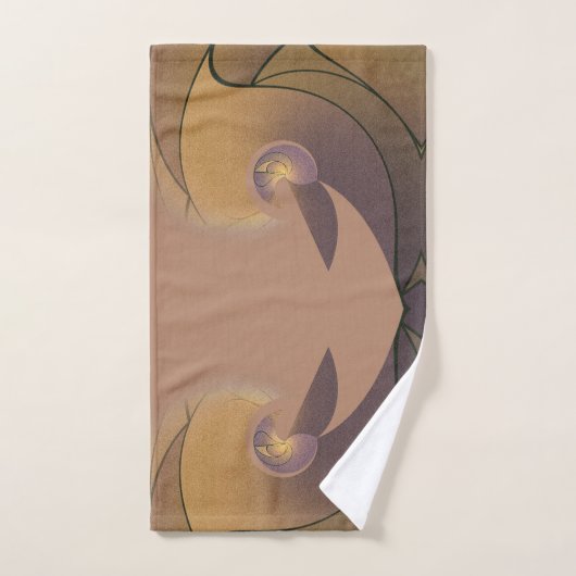 Subdued Earth Tone Designer Towel Bad Handdoek (Handdoek)