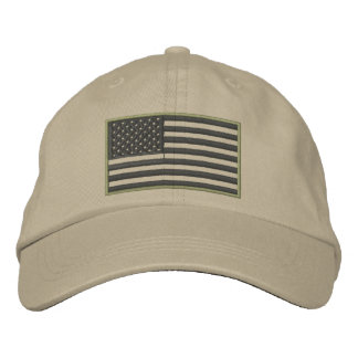 Subdued kleuren Amerikaanse vlag geborduurd Pet
