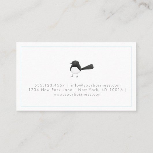 Suberb Fairy Wren Bird - Custom Visitekaartje (Achterkant)
