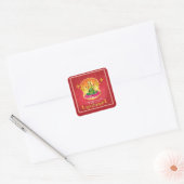 Subh Dipawali Godin Luxmi Diya Festival van het Li Vierkante Sticker (Envelop)